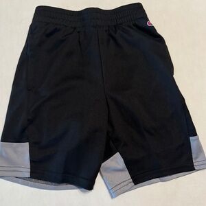 Champion Athletic Wear 7/8 Boys Black / Gray Shorts Elastic Waist Classic Casual